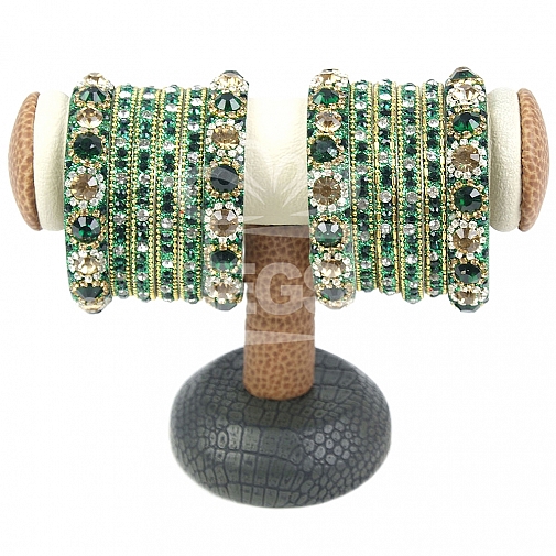 Green Charm Bangles