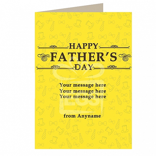 Happy Fathers Day - Personalised Card