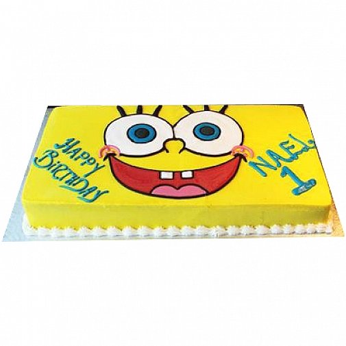 4Lbs Sponge Bob Face Cake - Kitchen Cuisine