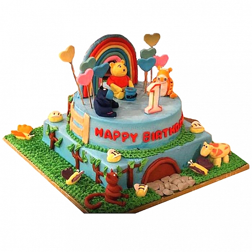 6Lbs Pooh World Cake - Kitchen Cuisine