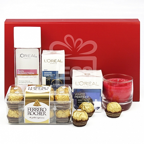 Loreal and Ferrero Gift Hamper for Her