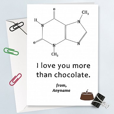 Love You More Than Chocolate-Personalised Card