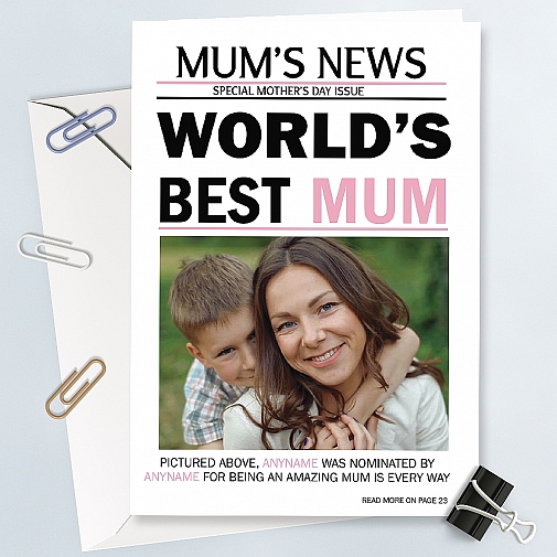 Mum's News-Personalised Photo Card
