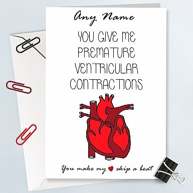 Nerdy Science-Valentines Personalised Card