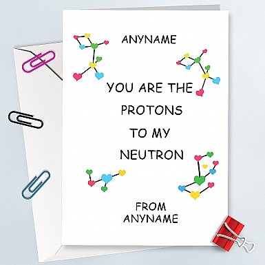 Nerdy Science Anniversary Card