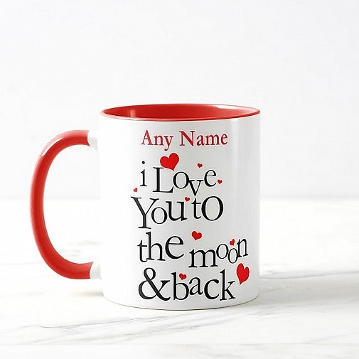 Love you to the moon and Back-Personalised Mug