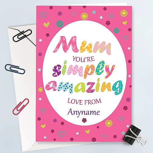 Simply Amazing Mum-Personalised Card