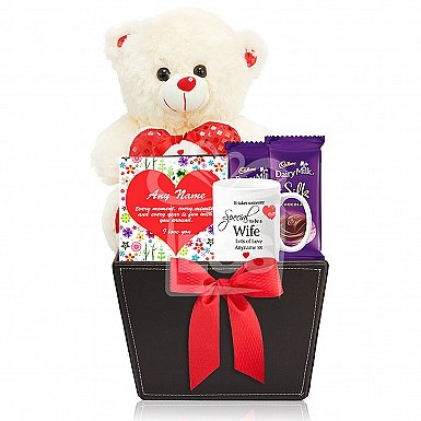 Sweetheart Leather Basket Hamper