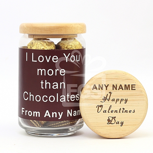 Valentine's Love-Engraved Lid Jar