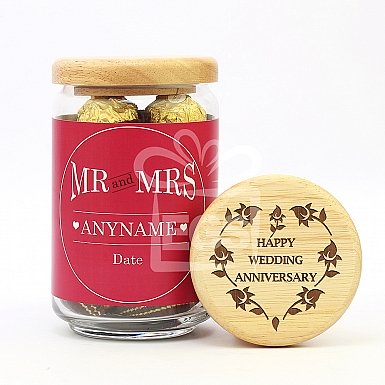 Wedding Anniversary-Engraved Lid Jar
