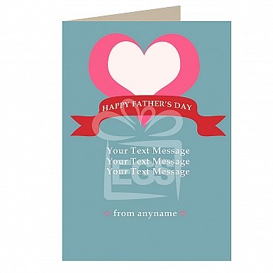 Fathers Day Heart Pattern - Personalised Card
