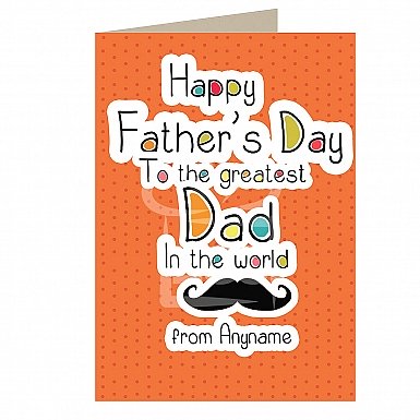 Greatest Dad - Personalised Card