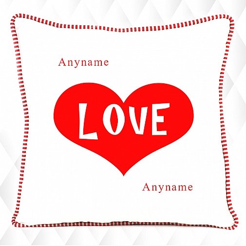 Heart Love - Personalised Cushion