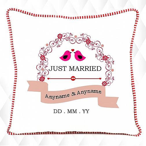 Just Married- Personalised Cushion