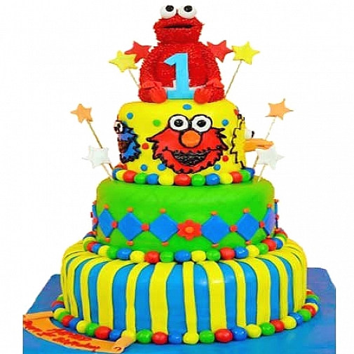 15Lbs Sesame Street Cake - Redolence Bake Studio