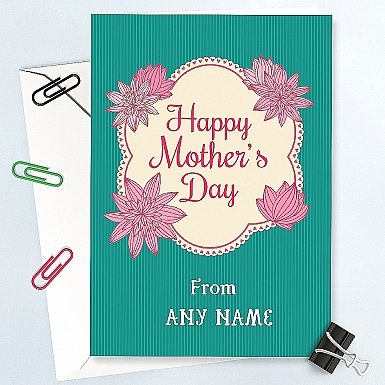 Mother's day Flowers-Personalised Card