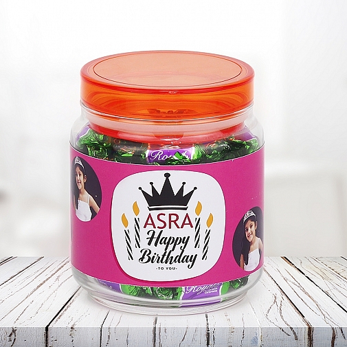 Personalised Birthday Photo Jar for Girls