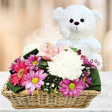 Pretty Gerberas Gift basket