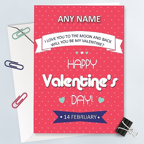 Retro-Valentines day Personalised Card