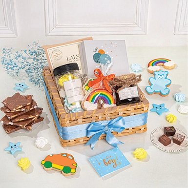 Welcome Baby Boy Hamper from Lals