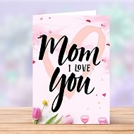 Mom Love Personalised Card
