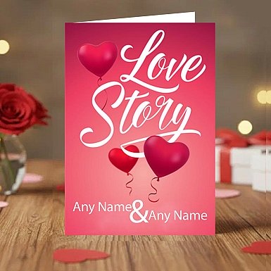 Personalised Valentine Love Story Card
